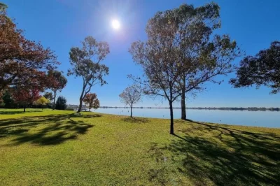 Charming park by the lake